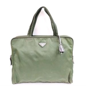 Prada Vintage Tessuto Nylon Olive Green Shoulder Bag